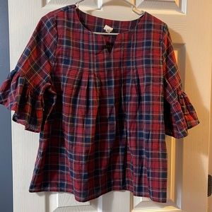 Red plaid top
